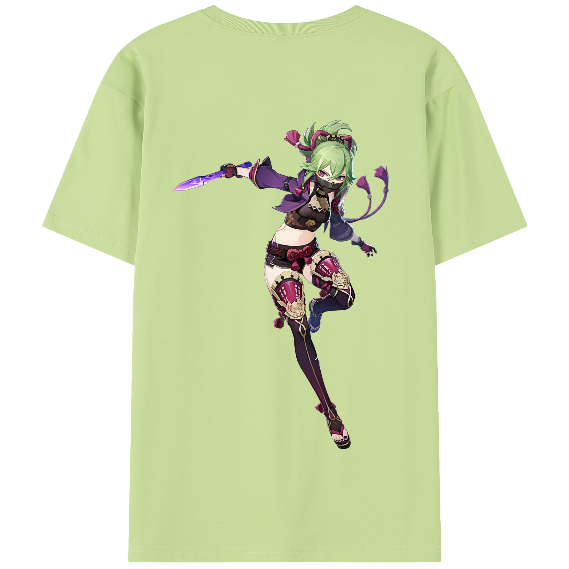 げんし神  久岐忍 くき しのぶ genshin Kuki Shinobu 綿100％半袖Tシャツ（背面プリント）